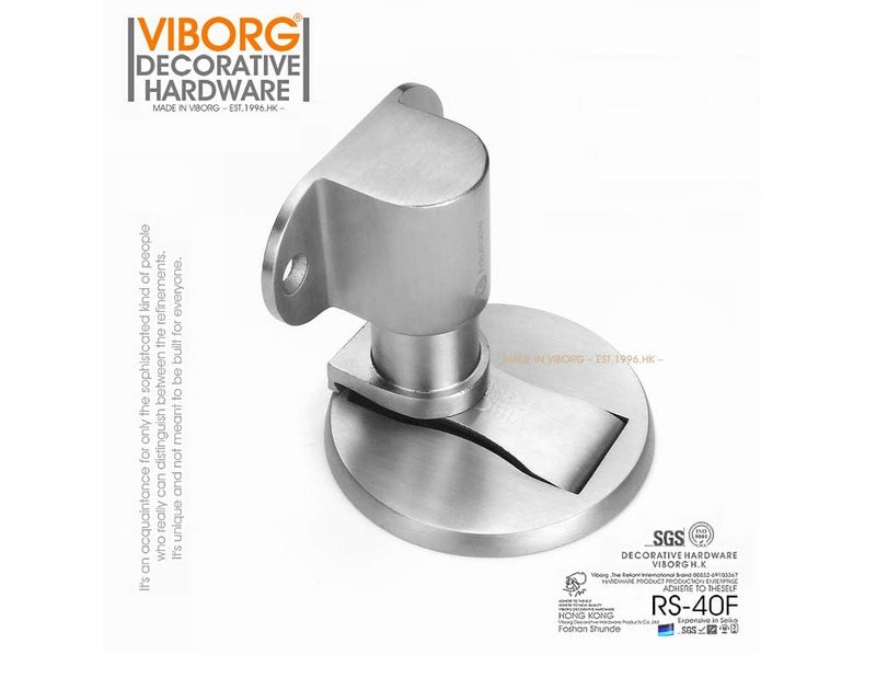 VIBORG Deluxe Solid SUS304 Stainless Steel Casting Adjustable Floor Mount Mounted Magnetic Door Stopper Doorstop Door Stop, RS-40F (1) - Image 5